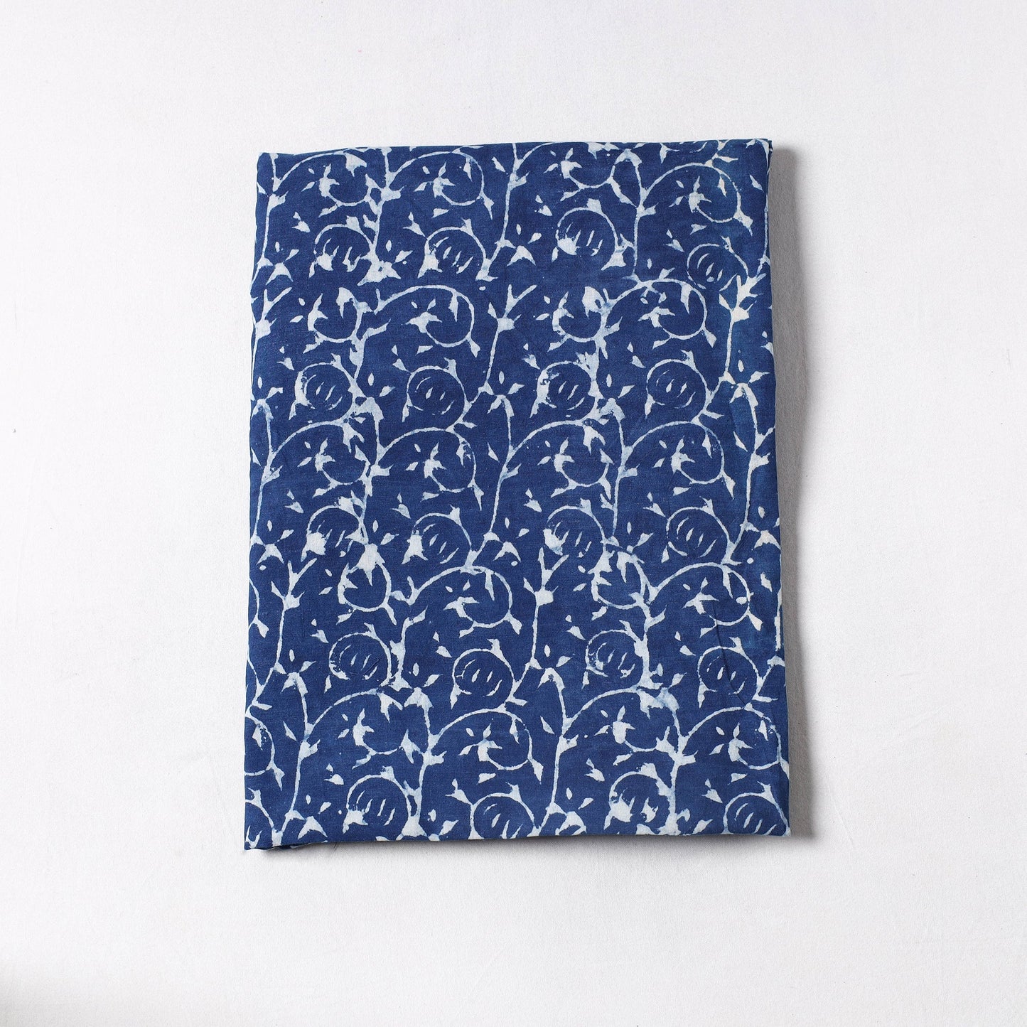 Blue Indigo Bagru Dabu Block Printed Cotton Precut Fabric 