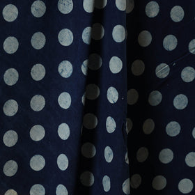 Blue - indigo bagru hand cotton fabric 14 - handcrafted