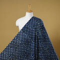 Blue - indigo bagru hand cotton fabric 01 - handcrafted
