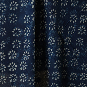Blue - indigo bagru hand cotton fabric 05 - handcrafted