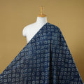 Blue - indigo bagru hand cotton fabric 05 - handcrafted