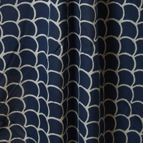 Blue - indigo bagru hand cotton fabric 13 - handcrafted