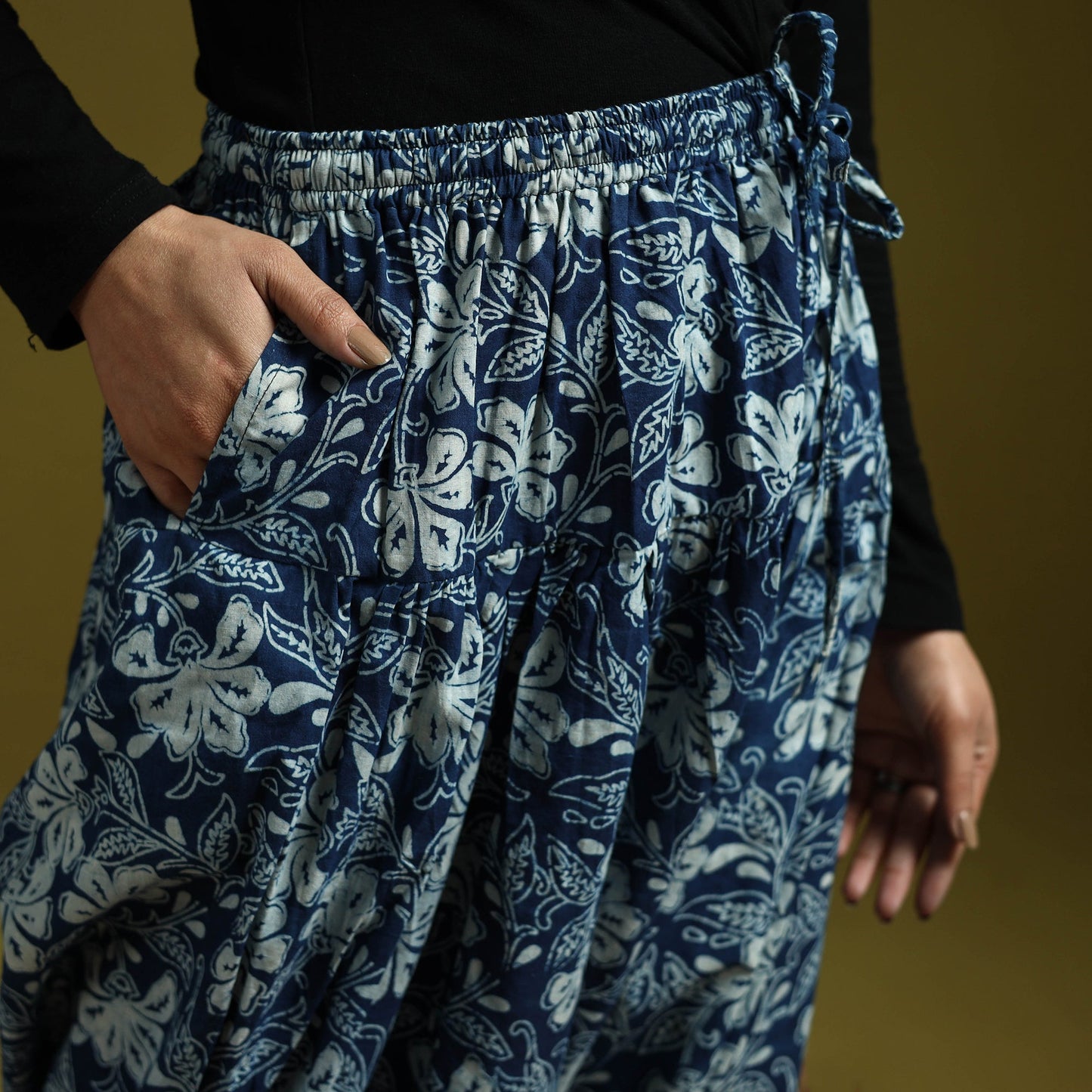 Blue - indigo bagru natural dyed cotton salwar 08