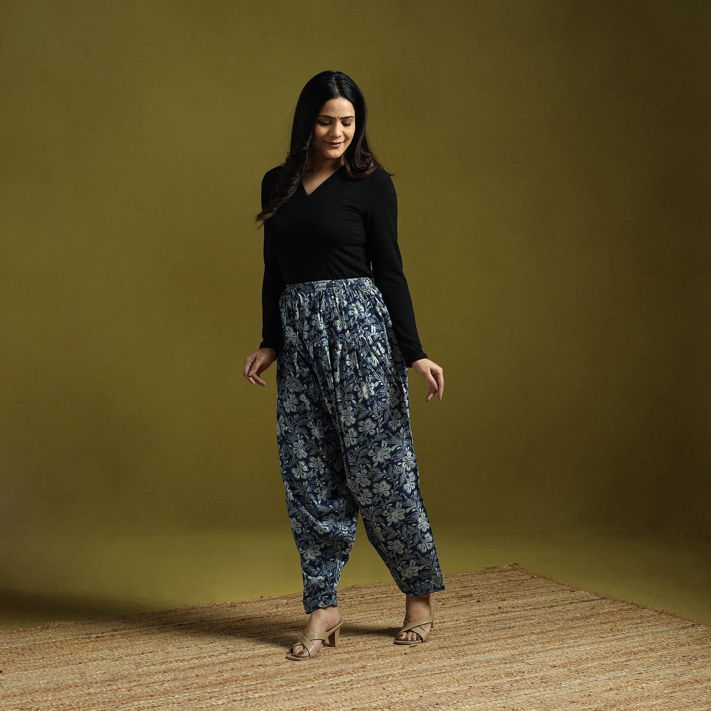 Blue - indigo bagru natural dyed cotton salwar 08