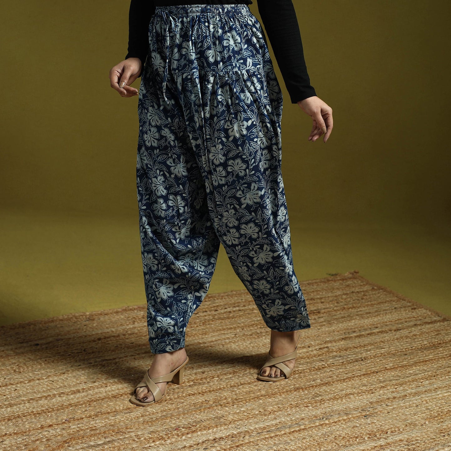 Blue - indigo bagru natural dyed cotton salwar 08