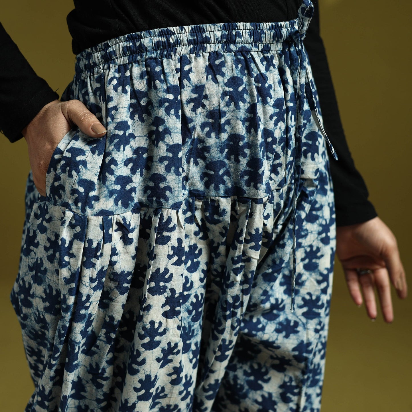 Blue - indigo bagru natural dyed cotton salwar 09