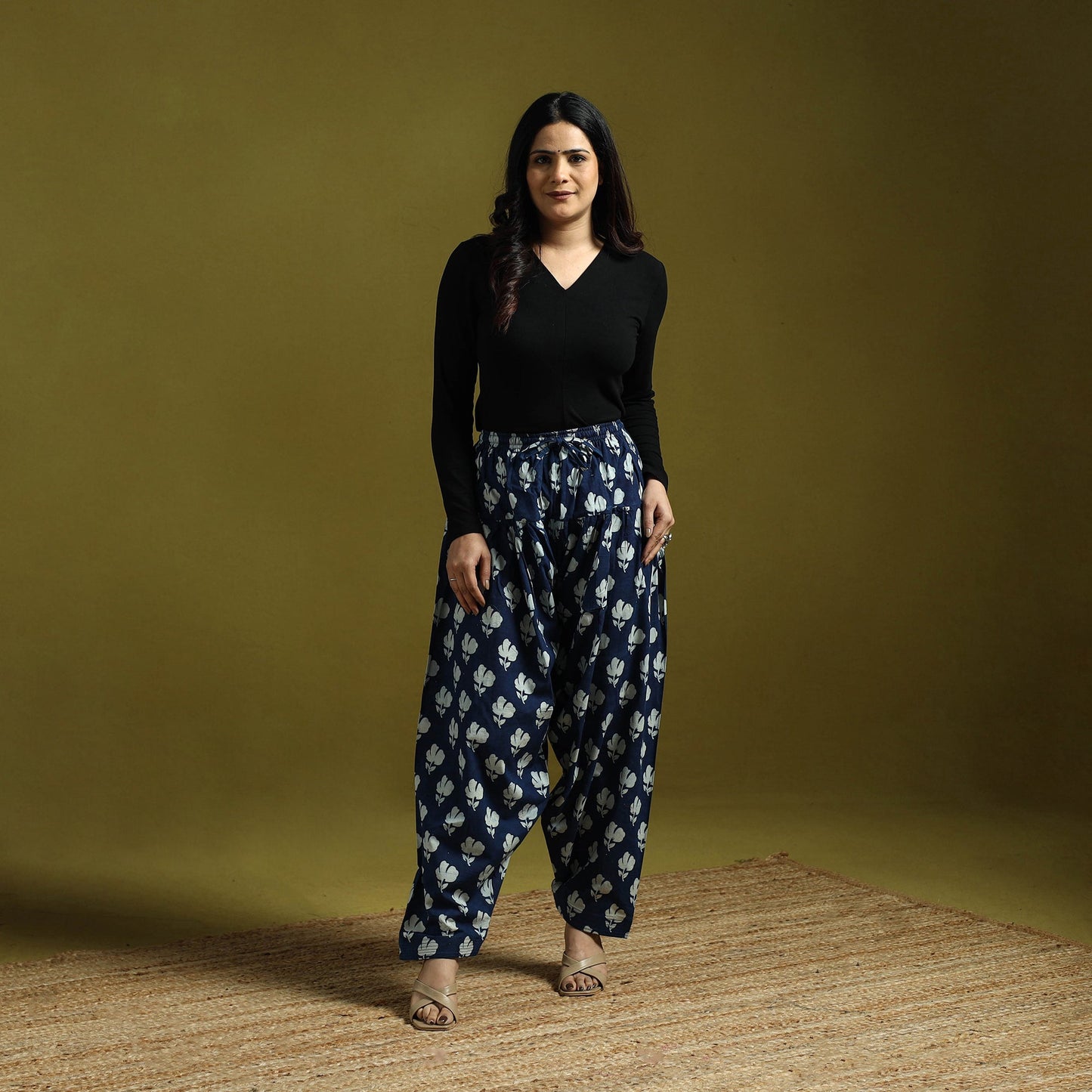 Blue - indigo bagru natural dyed cotton salwar 10