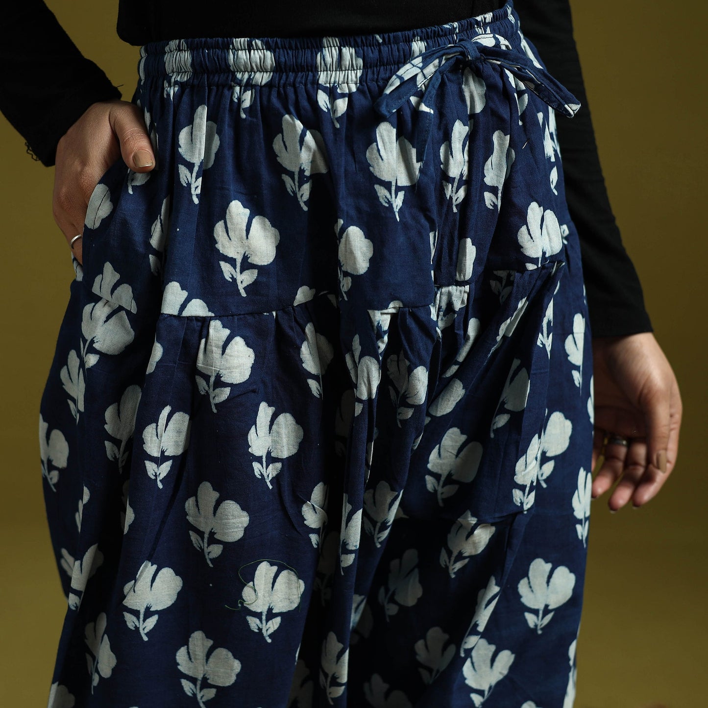 Blue - indigo bagru natural dyed cotton salwar 10