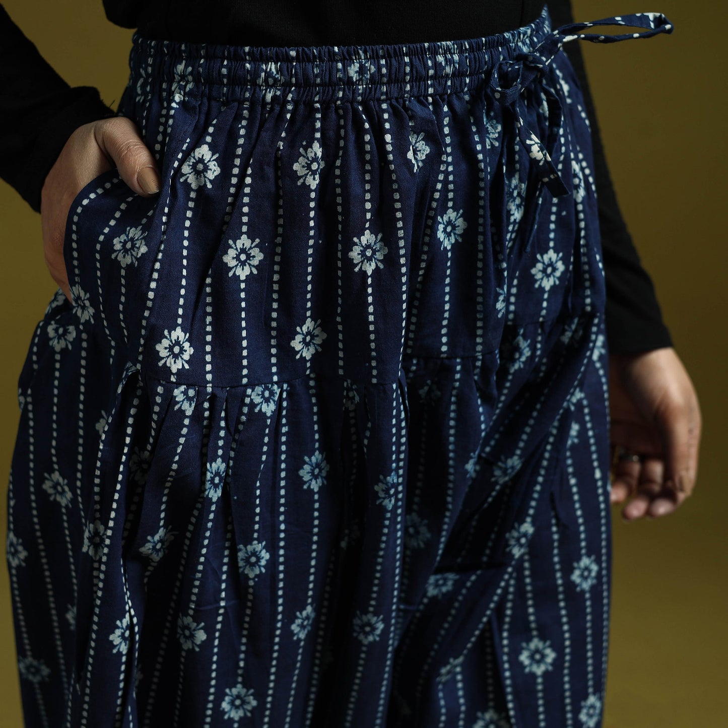 Blue - indigo bagru natural dyed cotton salwar 11