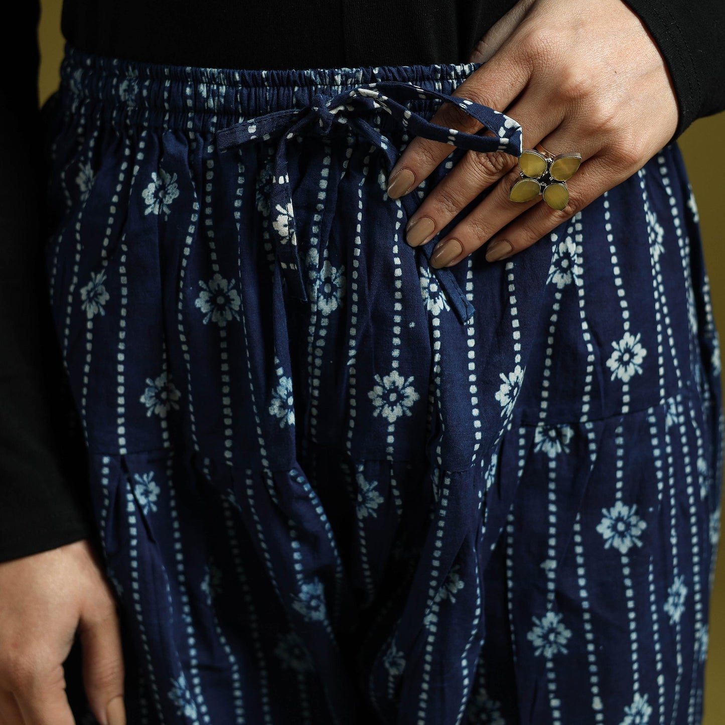 Blue - indigo bagru natural dyed cotton salwar 11