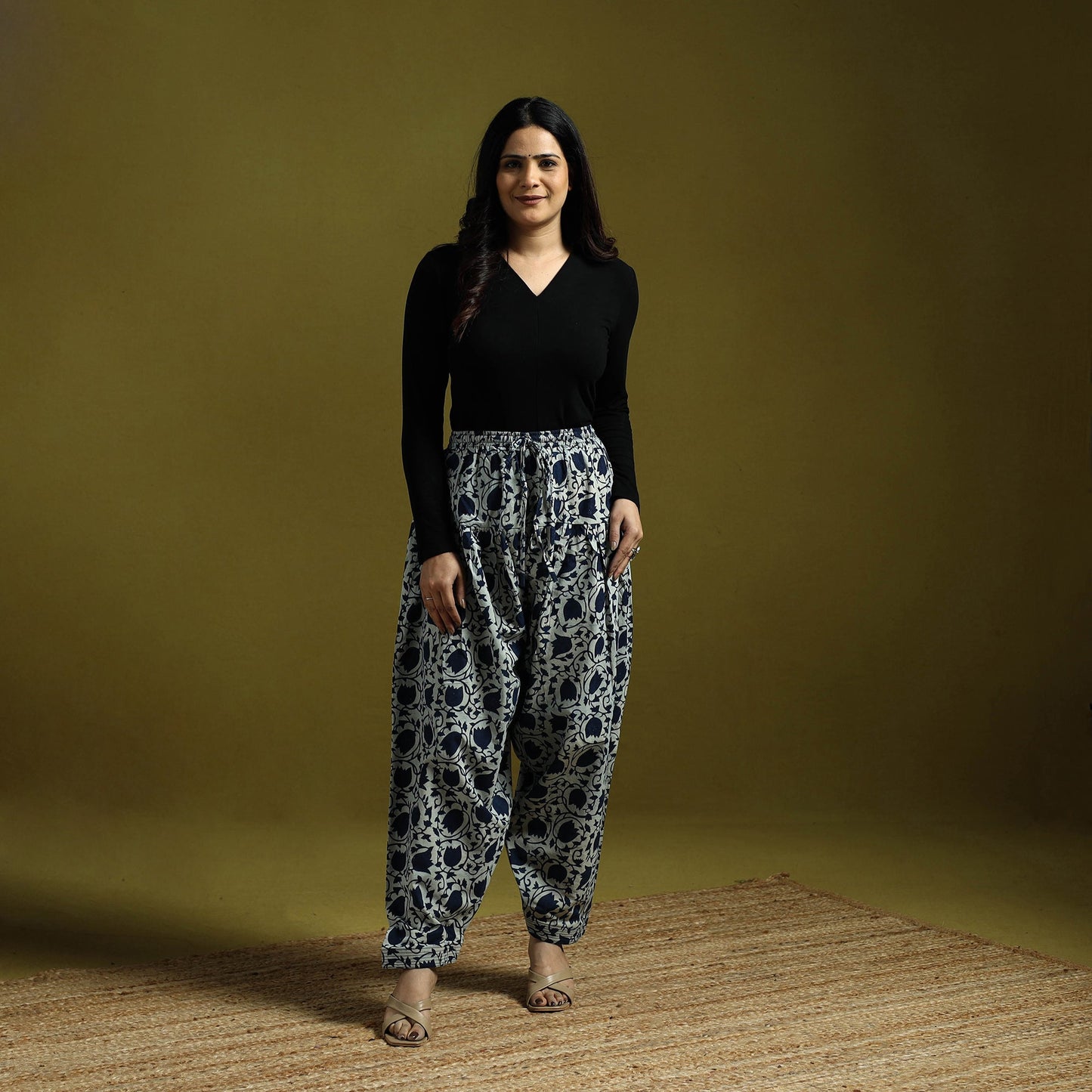 Blue - indigo bagru natural dyed cotton salwar 12