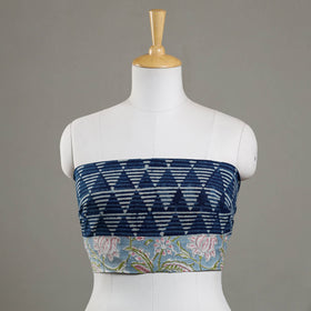 Buy Indigo Bagru Block Printed Cotton Blouse Piece Online at iTokri.com