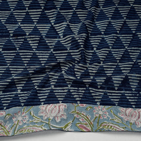 Buy Indigo Bagru Block Printed Cotton Blouse Piece Online at iTokri.com