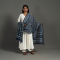 Blue - indigo - chanderi silk dabu bagru dupatta 05