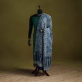 Blue - indigo chanderi silk hand natural dyed dabu bagru