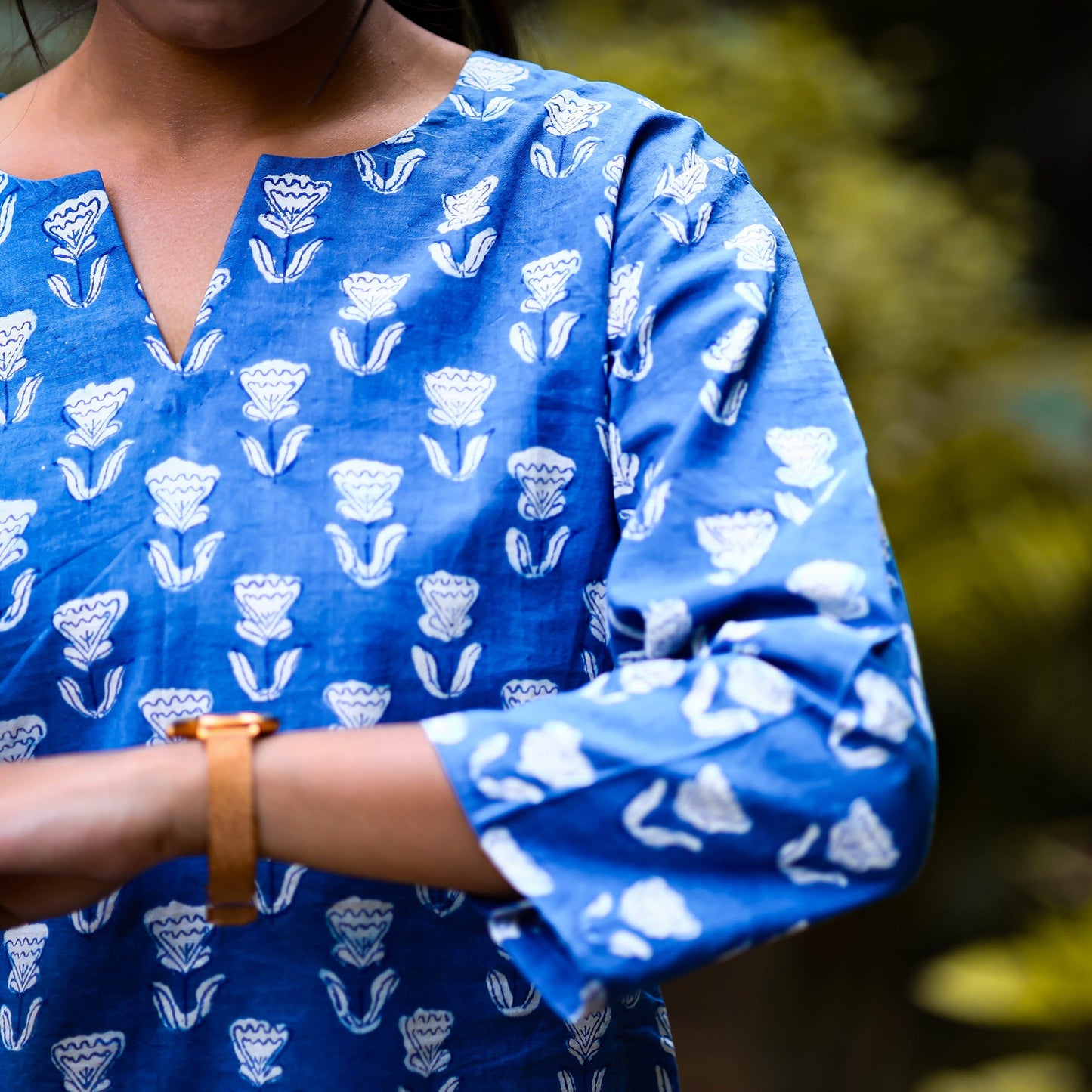  Indigo Dabu Block Printing Kurta