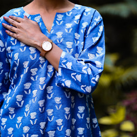  Indigo Dabu Block Printing Kurta