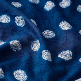 Buy Indigo Dabu Block Printing Cotton Fabric Online l iTokri.com