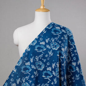 Buy Indigo Dabu Block Printing Cotton Fabric Online l iTokri.com