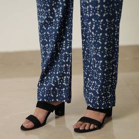 Blue - indigo hand printed cotton co-ord set 04