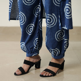 Blue - indigo hand printed cotton co-ord set 15