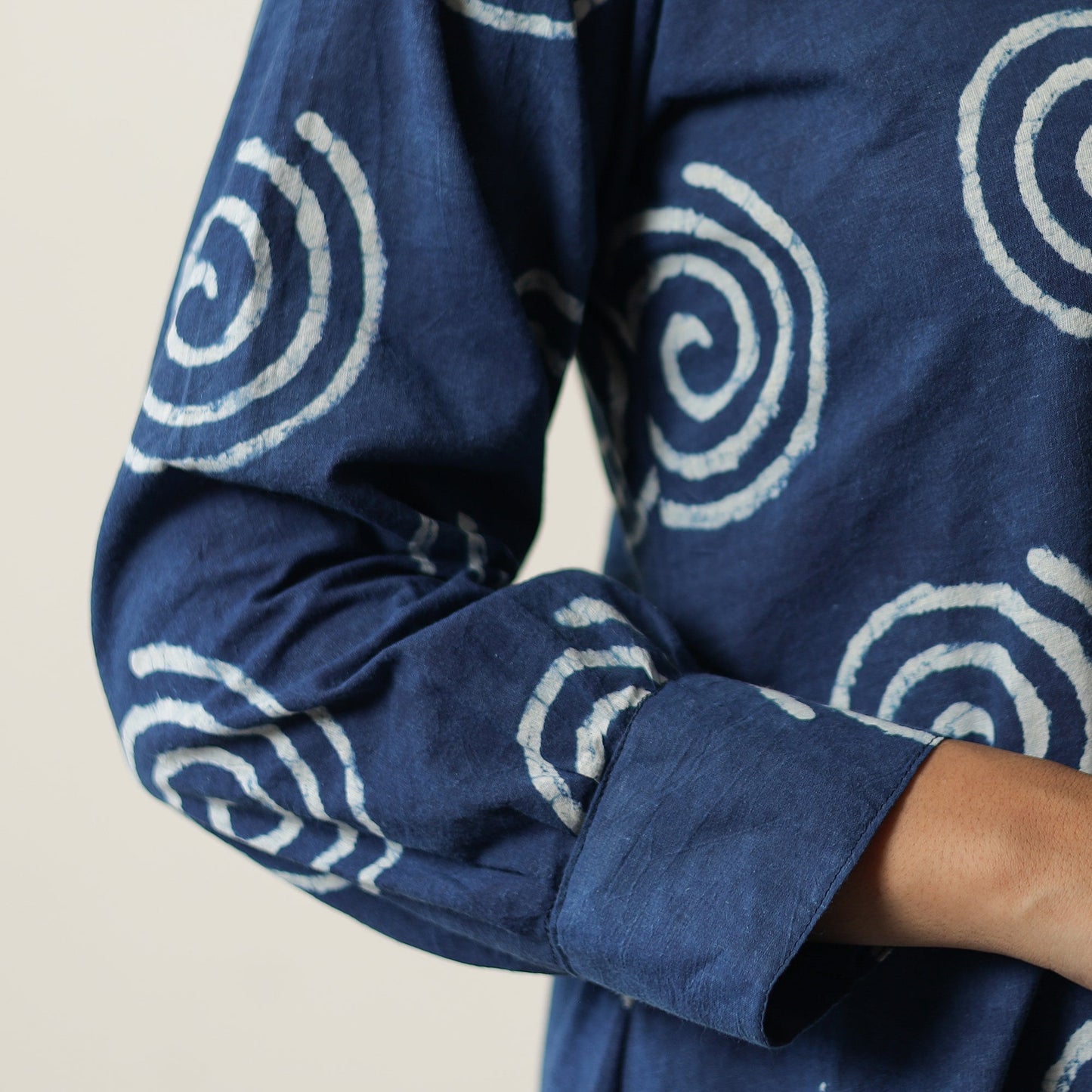Blue - indigo hand printed cotton co-ord set 15