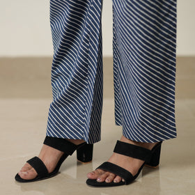 Blue - indigo hand printed cotton co-ord set 03