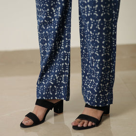 Blue - indigo hand printed cotton co-ord set 04