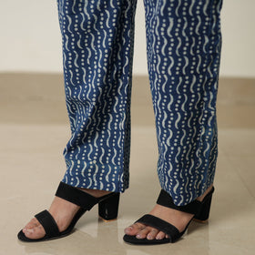 Blue - indigo hand printed cotton co-ord set 06