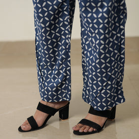  Indigo Hand Block Printed Cotton Co-Ord Set 07 Online at iTokri.com