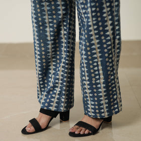 Blue - indigo hand printed cotton co-ord set 08