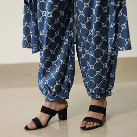Blue - Indigo Hand Block Printed Cotton Co-Ord Set 14