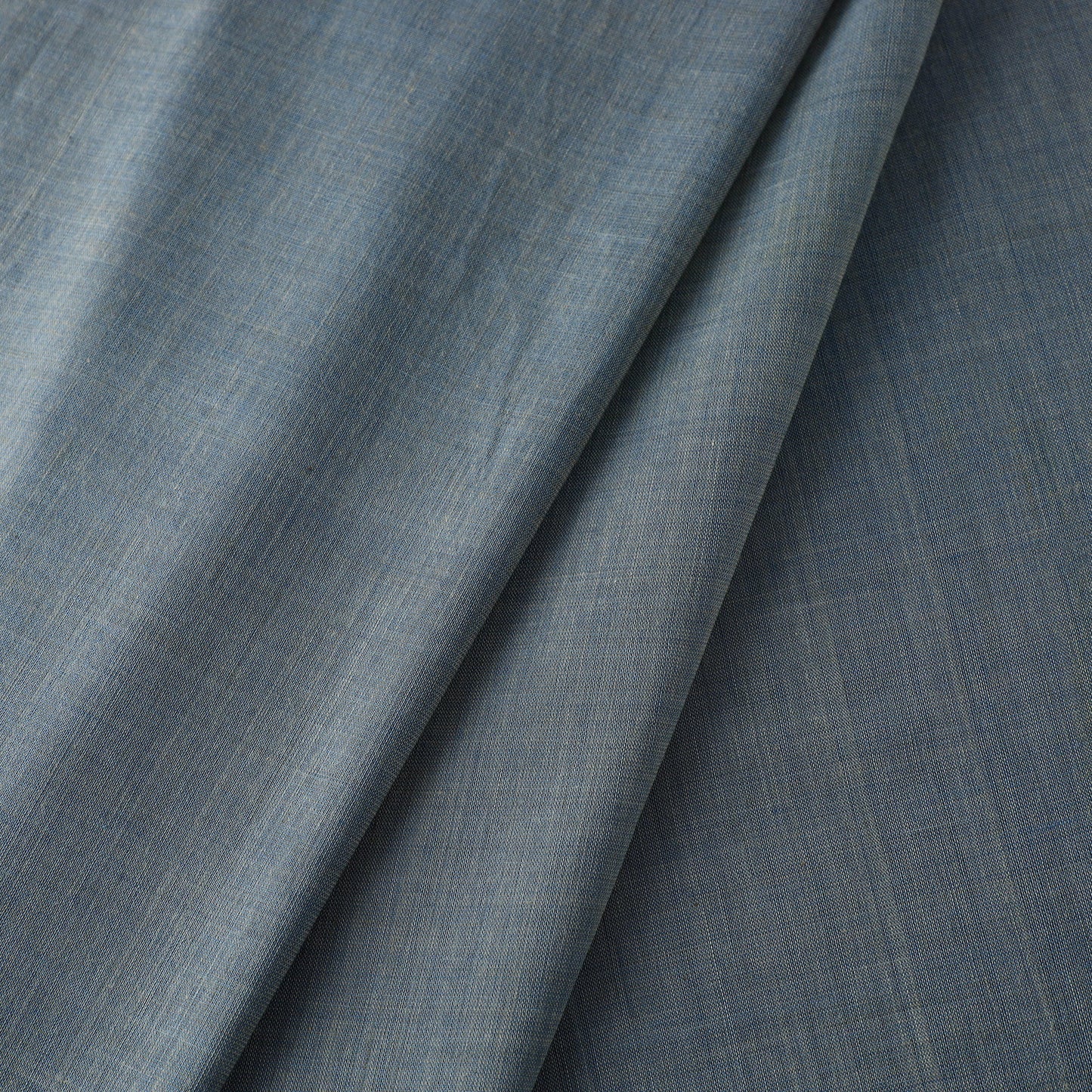 Buy Indigo Organic Cotton Pomegranate Plain Handloom Fabric