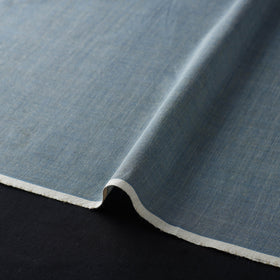 Buy Indigo Organic Cotton Pomegranate Plain Handloom Fabric