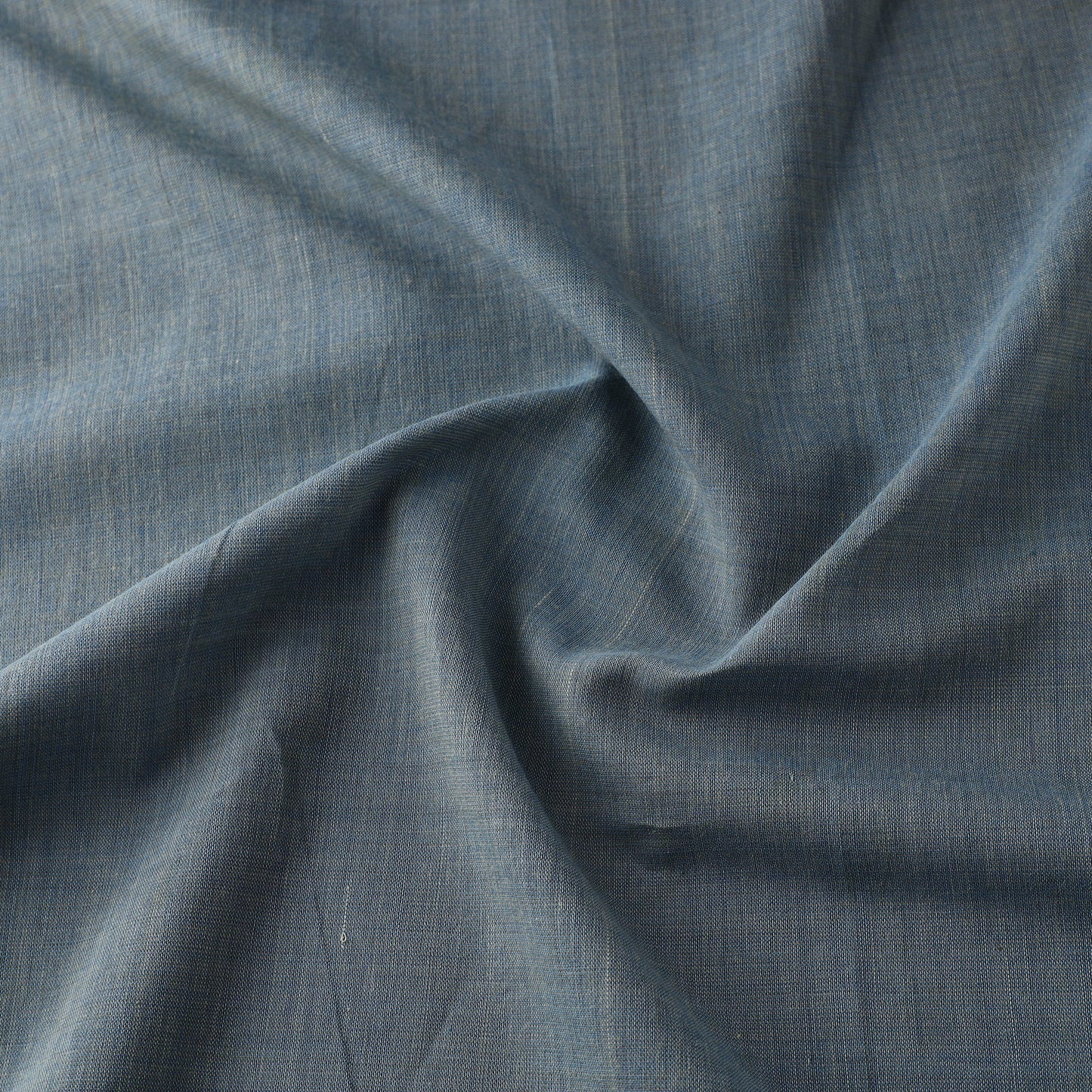 Buy Indigo Organic Cotton Pomegranate Plain Handloom Fabric
