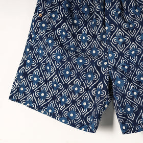  Indigo Block Printed Cotton Unisex Boxer/Shorts 