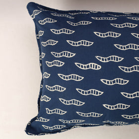 Blue - indigo - set of 2 cotton pillow covers 06