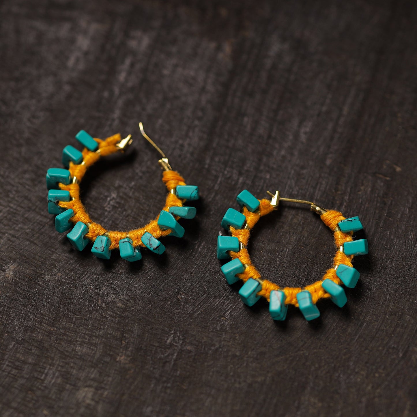  Ishra Handmade Thread & Stone Work Earrings 05 