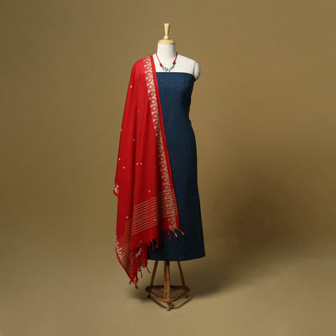 Jacquard cotton 2pc unstitched dress material