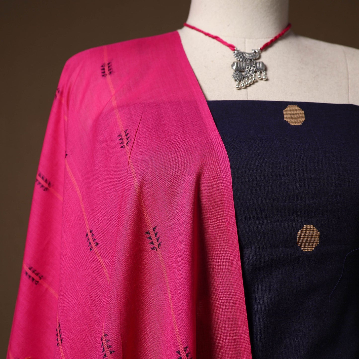 Jacquard cotton 2pc unstitched dress material