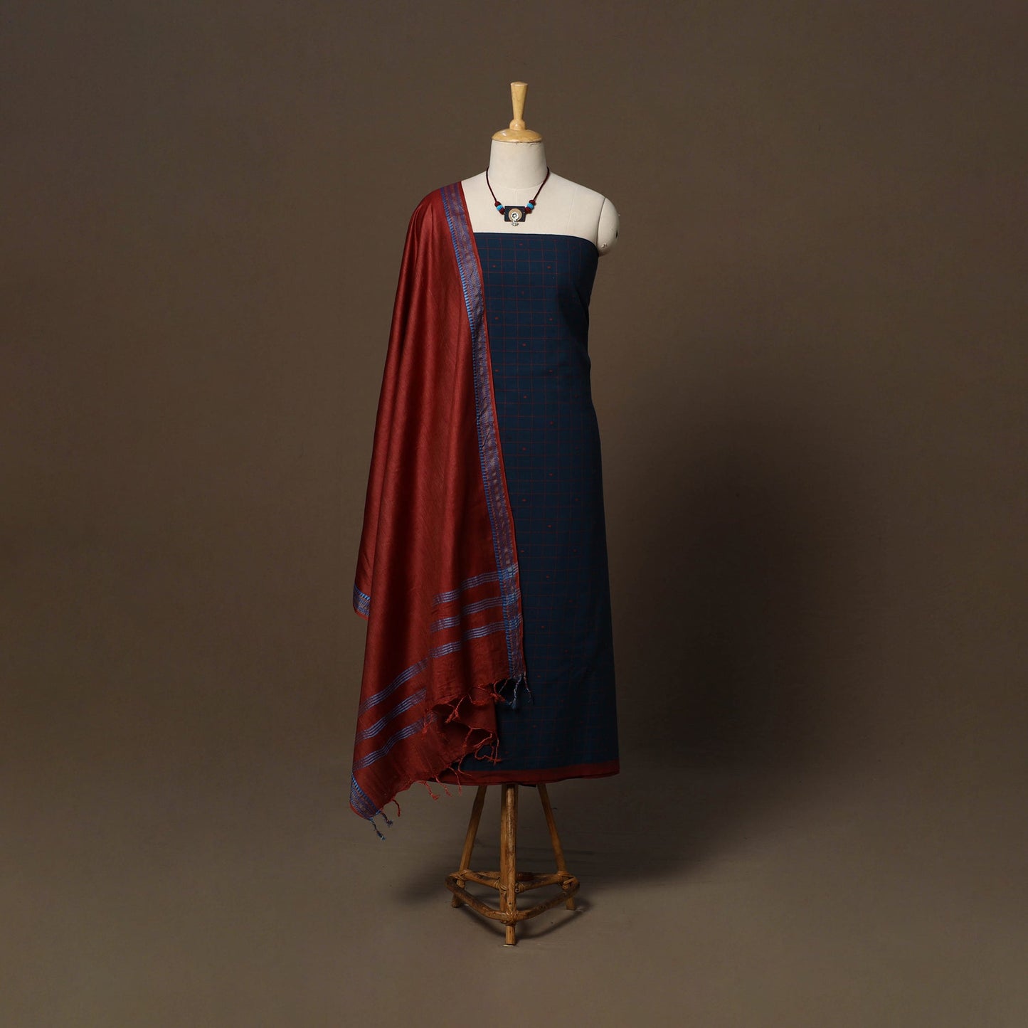 Jacquard cotton 2pc unstitched dress material