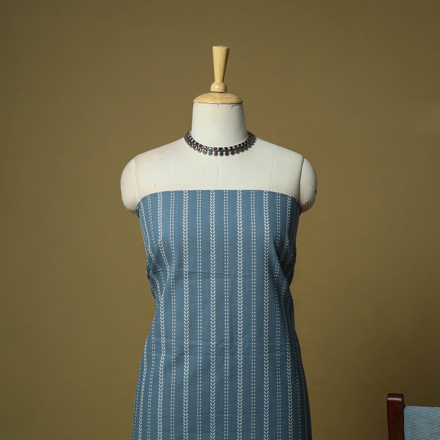 Jacquard cotton 3pc unstitched dress material 05