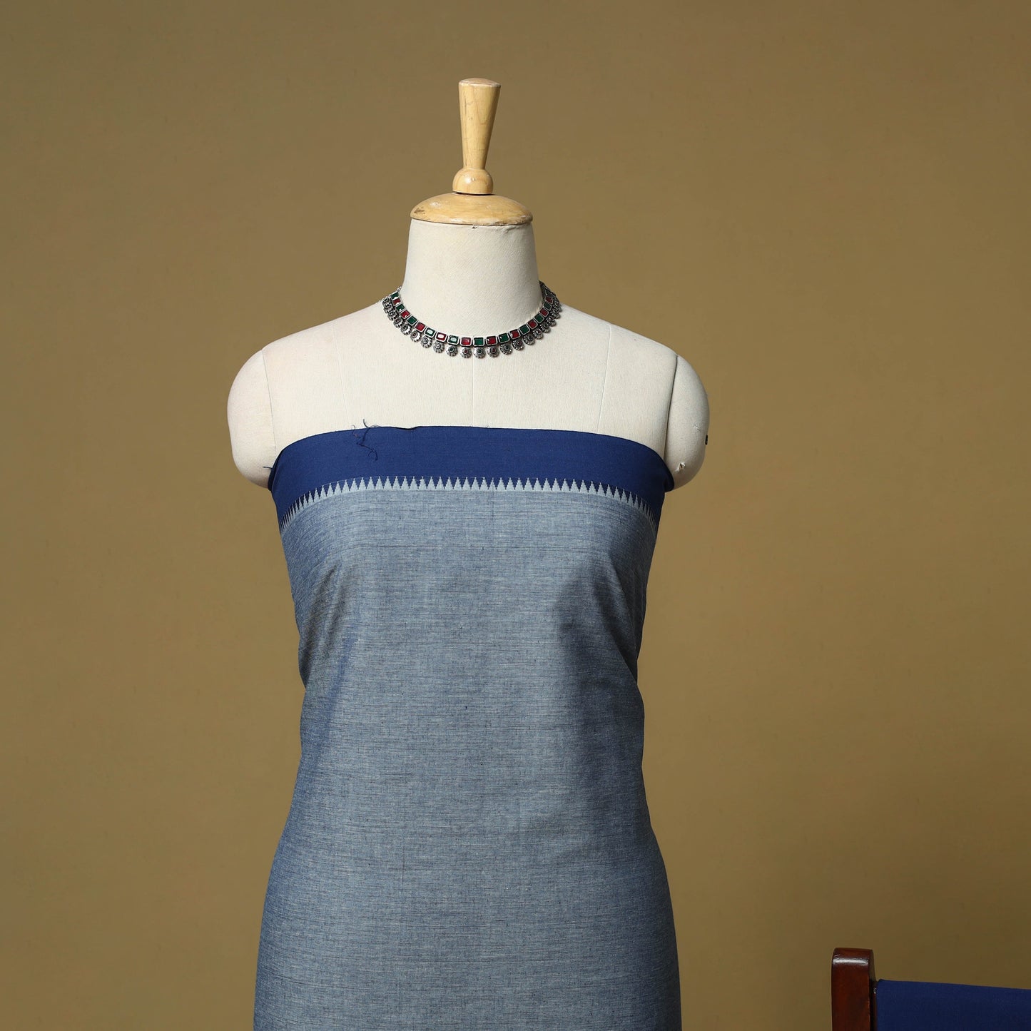Jacquard cotton 3pc unstitched dress material 113