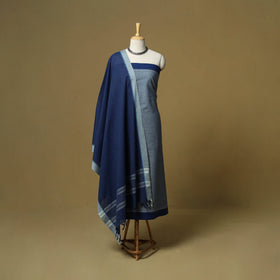 Jacquard cotton 3pc unstitched dress material 113