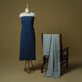 Jacquard cotton 3pc unstitched dress material 14