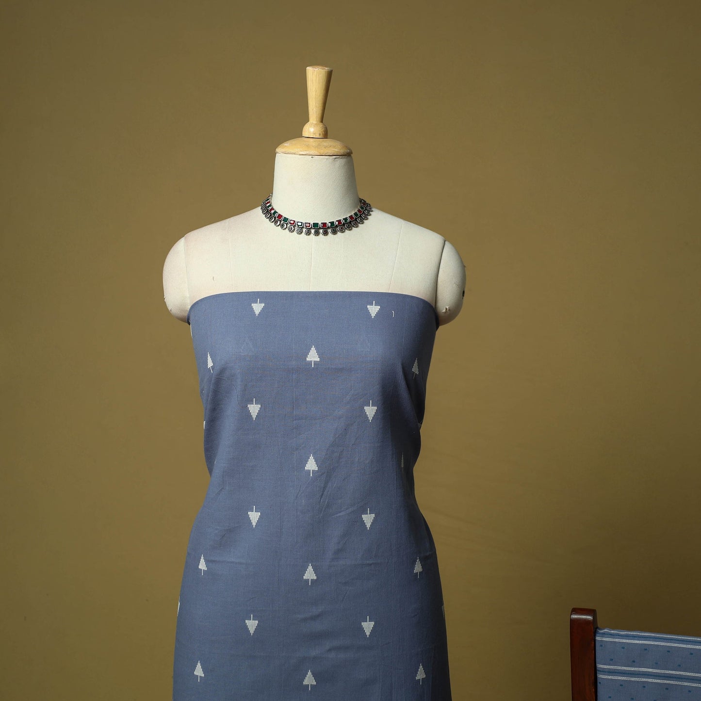 Jacquard cotton 3pc unstitched dress material 33
