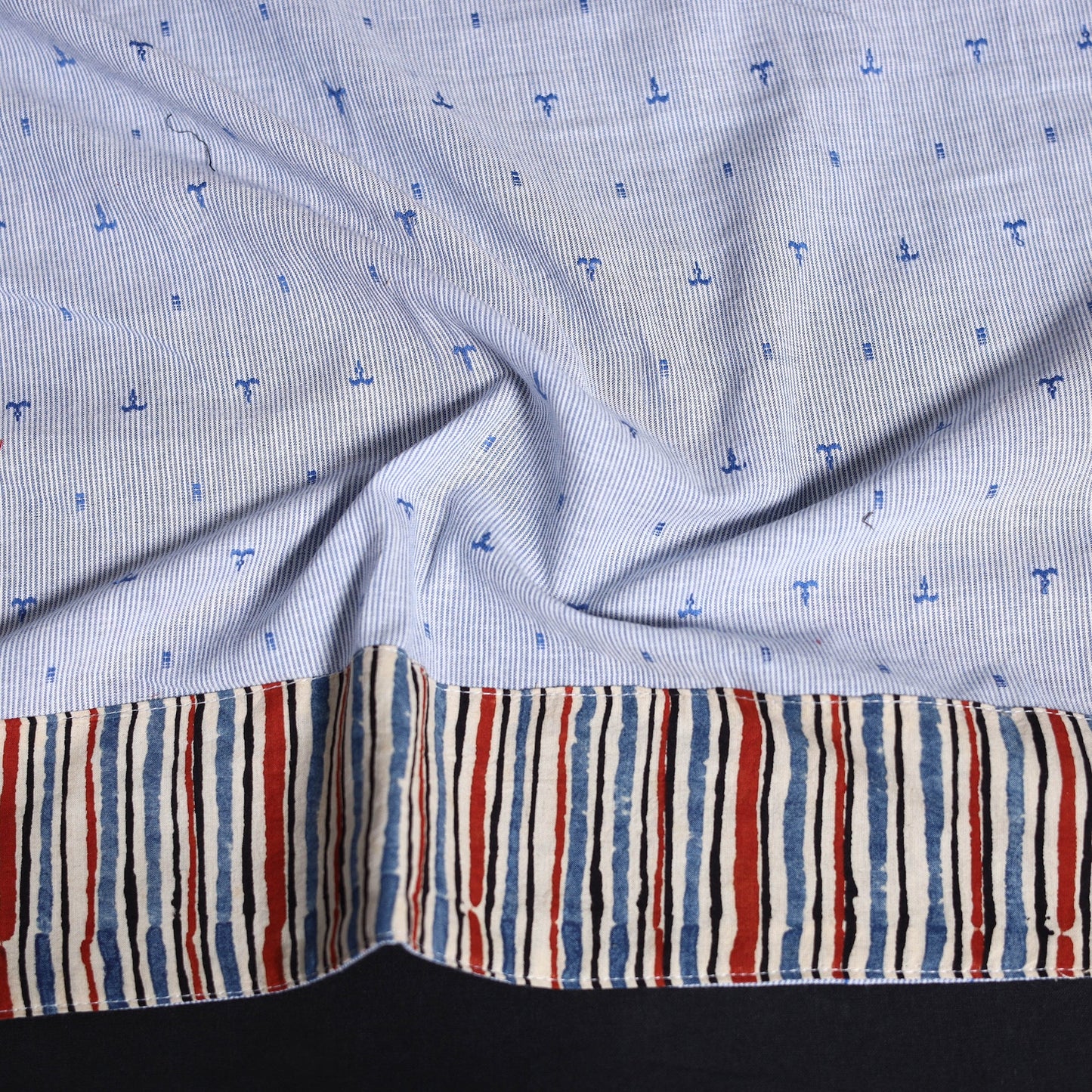 Jacquard cotton blouse piece 43 - handcrafted