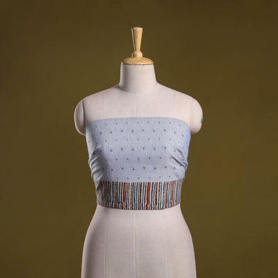 Jacquard cotton blouse piece 43 - handcrafted