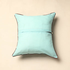 Buy Blue Jacquard Cotton Cushion Cover