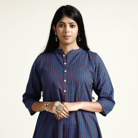  Jacquard Cotton Long Kurta for Women